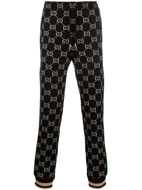 gucci sweat pants on side|farfetch gucci sweatpants.